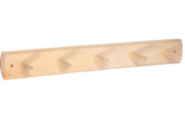 Вешалка 5-ти рожковая, липа, 45х6,5х7 Банные штучки 32137